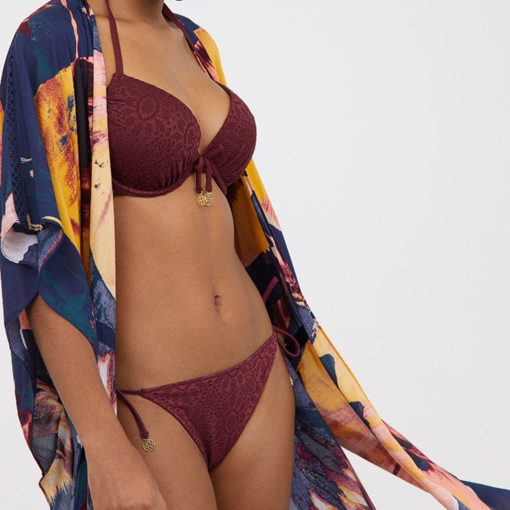 H&M Burgundy Push Up Bikini
